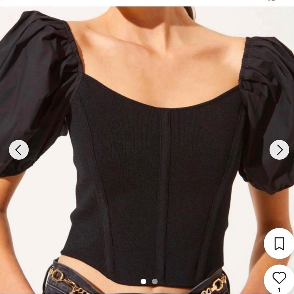 Astr the Label Black Corset Top